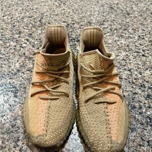 Adidas Yeezy Men's Tan and Orange Sneakers